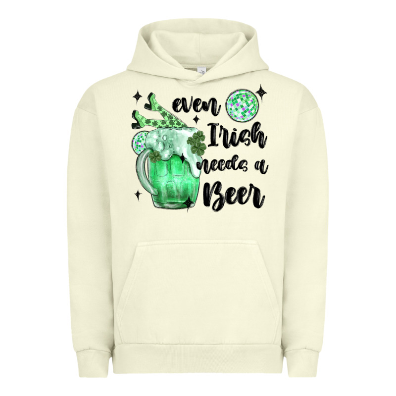 Even ırısh Needs A Beer Urban Hoodie by MaliasSmallBusiness | Teevron