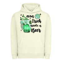 Pigment Pistachio even ırısh needs a beer Urban Hoodie - MaliasSmallBusiness