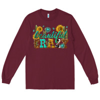 Burgundy beautiful crazy Long Sleeve Tee - texasbilliewilder