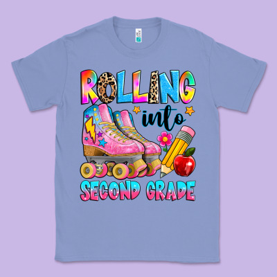 Rolling Into Second Grade Classic Tee Designed By Texasbilliewilder