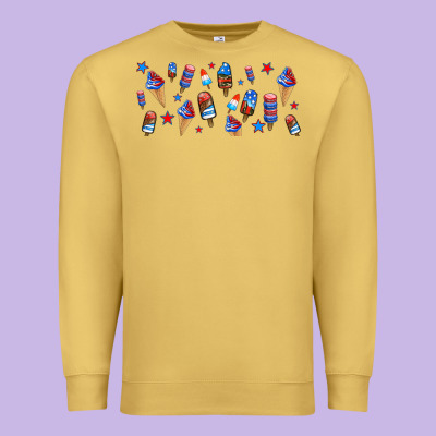 Usa Ice Cream And Popsicles Premium Sweatshirt Designed By Adodesignshop