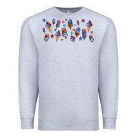 Heather Grey usa ice cream and popsicles Premium Sweatshirt - AdoDesignShop