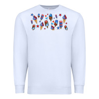 White usa ice cream and popsicles Premium Sweatshirt - AdoDesignShop