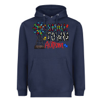 Navy small town autism Heavyweight Hoodie - CowhideDigitalArt