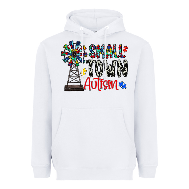 Small Town Autism Heavyweight Hoodie by CowhideDigitalArt | Teevron