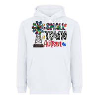 White small town autism Heavyweight Hoodie - CowhideDigitalArt