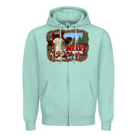 Seafoam merry christmas heifer cow with farm Zipper Hoodie - RanaPortraitStore
