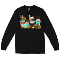 Black chicken coffee cups Long Sleeve Tee - texasbilliewilder