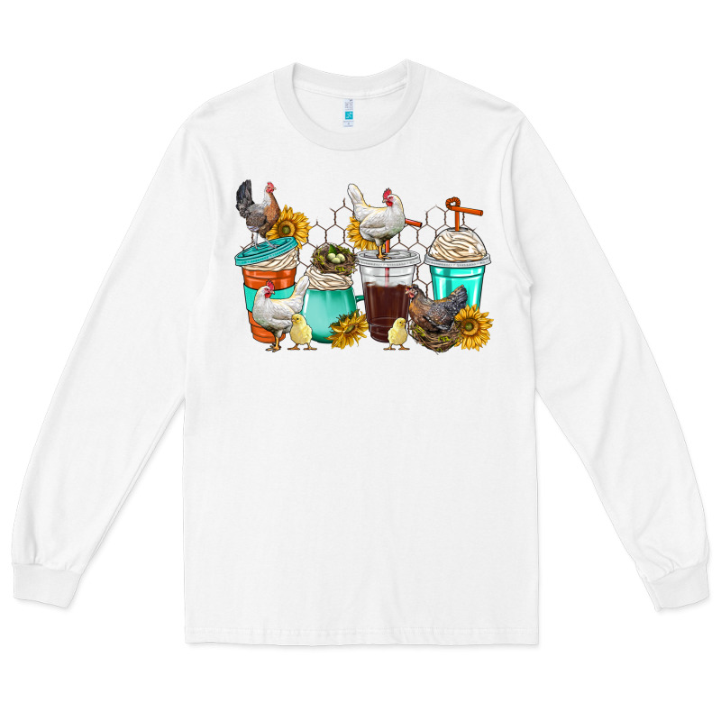 Chicken Coffee Cups Long Sleeve Tee by texasbilliewilder | Teevron
