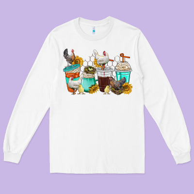 Long Sleeve Tee chicken coffee cups