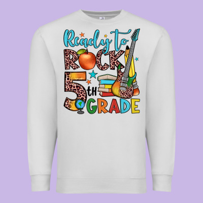 Ready To Rock 5th Grade Premium Sweatshirt Designed By Jahusdesignshop