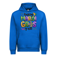 Cobalt happy mardi gras y'all Urban Hoodie - MaliasSmallBusiness