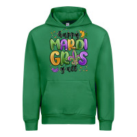 Emerald happy mardi gras y'all Urban Hoodie - MaliasSmallBusiness