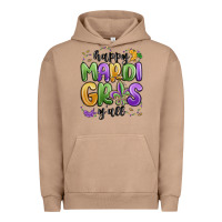 Pigment Burro happy mardi gras y'all Urban Hoodie - MaliasSmallBusiness
