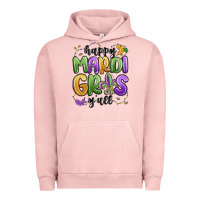 Pigment Salmon happy mardi gras y'all Urban Hoodie - MaliasSmallBusiness