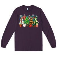 Plum christmas trees with baseball Long Sleeve Tee - Zillion Design Studio