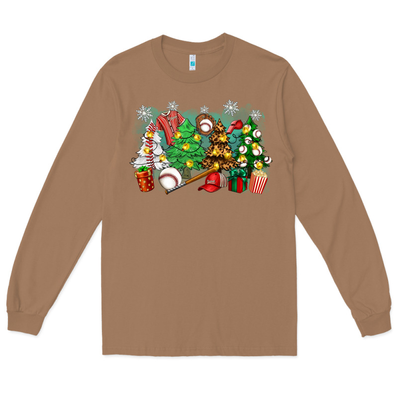 Christmas Trees With Baseball Long Sleeve Tee by Zillion Design Studio | Teevron