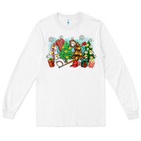 White christmas trees with baseball Long Sleeve Tee - Zillion Design Studio