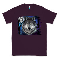 Plum wolf and full moon Classic Tee - RanaPortraitStore