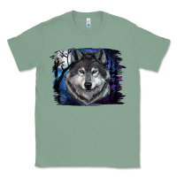 Sage wolf and full moon Classic Tee - RanaPortraitStore