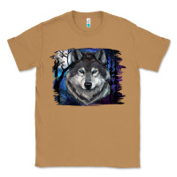 Toasted Coconut wolf and full moon Classic Tee - RanaPortraitStore