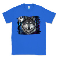 True Royal wolf and full moon Classic Tee - RanaPortraitStore