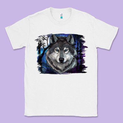 Wolf And Full Moon Classic Tee Designed By Ranaportraitstore
