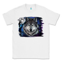 White wolf and full moon Classic Tee - RanaPortraitStore