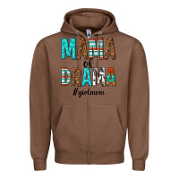 Chestnut mama of drama girl mom Zipper Hoodie - texasbilliewilder