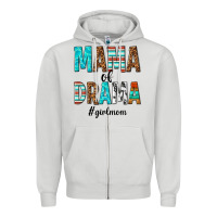 Mama Of Drama Girl Mom Zipper Hoodie | Teevron