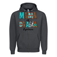 Smoke mama of drama girl mom Zipper Hoodie - texasbilliewilder