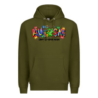 Army Green autism awtizuhm noun Premium Hoodie - MaliasSmallBusiness