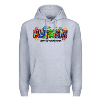 Heather Grey autism awtizuhm noun Premium Hoodie - MaliasSmallBusiness
