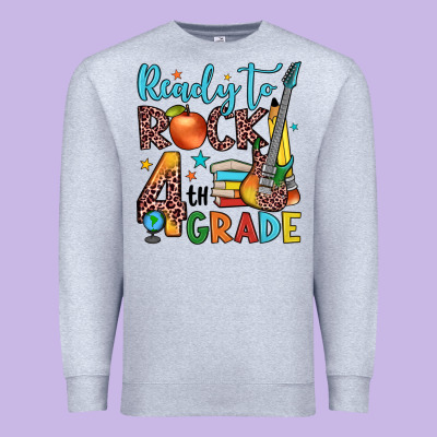 Ready To Rock 4th Grade Premium Sweatshirt Designed By Jahusdesignshop