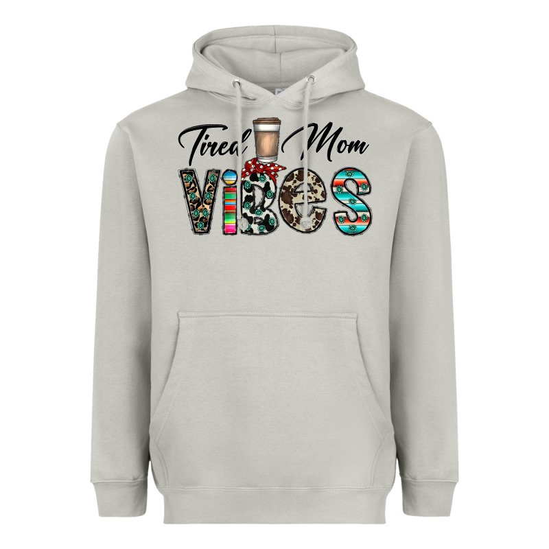 Tired Mom Vibes Heavyweight Hoodie by CowhideDigitalArt | Teevron