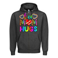 Charcoal Heather free mom hugs Zipper Hoodie - Zillion Design Studio