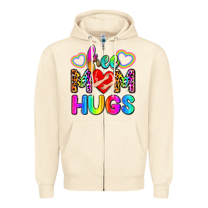 Free Mom Hugs Zipper Hoodie by Zillion Design Studio | Teevron
