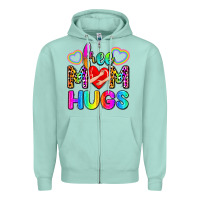 Seafoam free mom hugs Zipper Hoodie - Zillion Design Studio