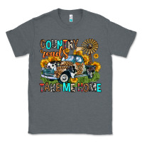 Charcoal Heather country roads take me home Classic Tee - Zillion Design Studio