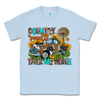Dusty Blue country roads take me home Classic Tee - Zillion Design Studio
