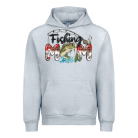 Heather Grey fishing mom Urban Hoodie - MaliasSmallBusiness