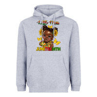 Heather Grey little miss juneteenth Heavyweight Hoodie - HRA Design Shop