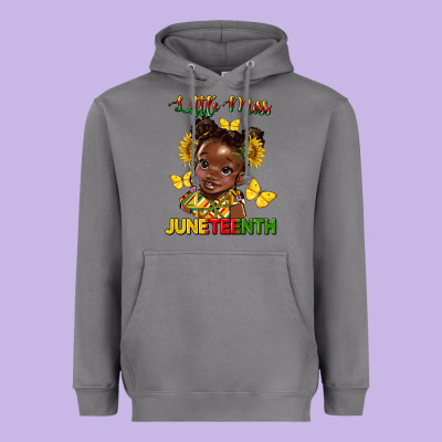 Little Miss Juneteenth Heavyweight Hoodie Designed By Hra Design Shop