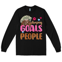 Black chasing goals not people Long Sleeve Tee - texasbilliewilder