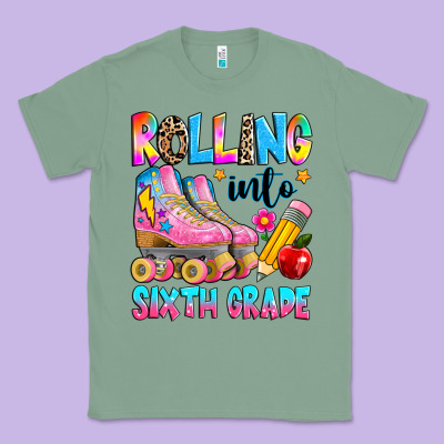 Rolling Into Sixth Grade Classic Tee Designed By Texasbilliewilder