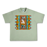 Oil Green goat family mom sunflowers serape leopard cowhide tumbler Urban Heavy Tee - Artiststas