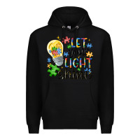 Black let your light shine Premium Hoodie - MaliasSmallBusiness