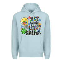 Blue Mist let your light shine Premium Hoodie - MaliasSmallBusiness