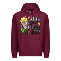 Burgundy let your light shine Premium Hoodie - MaliasSmallBusiness