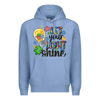 Colony Blue let your light shine Premium Hoodie - MaliasSmallBusiness